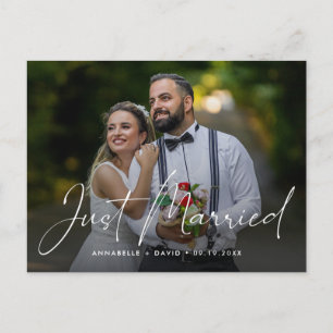 Cartão Postal Casamento de Fotografias Elegante do recem casados