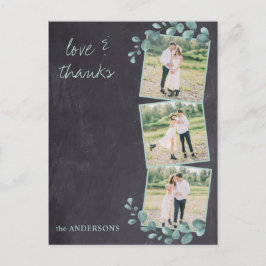 Cartão Postal Casamento De Fotos Do Quadro De Chalkboard Rustic