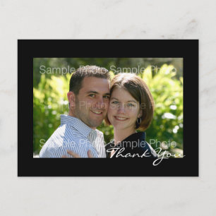 Cartão Postal Casamento de Fotos Personalizado Obrigado PostCard