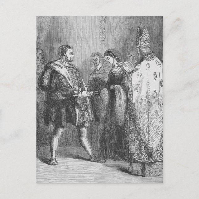 Cartão Postal Casamento de Henrique VIII e Catherine Parr (Frente)