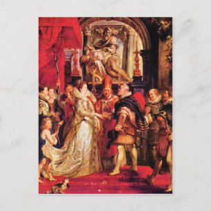 Cartão Postal Casamento de Medici em Florença por Paul Rubens