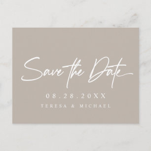 Cartão Postal Casamento de Noivado Simples Neutro