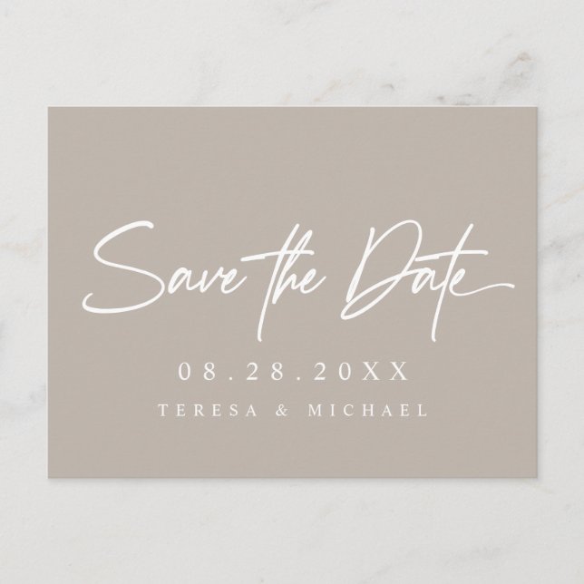 Cartão Postal Casamento de Noivado Simples Neutro (Frente)