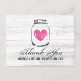 Cartão Postal Casamento de pedras rústicas de madeira barn, obri