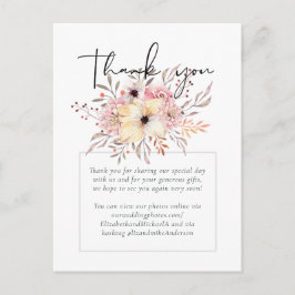 Cartão Postal Casamento de Sábio Floral Rosa-Escamudo-Russo