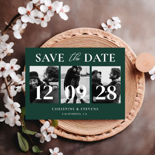 Cartão Postal Casamento De Script Verde Da Emerald Salva A Foto