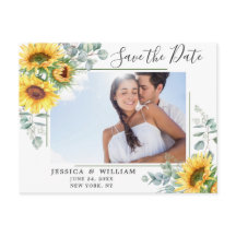 Casamento de Sunflower Eucalyptus FOTO Salvar Data