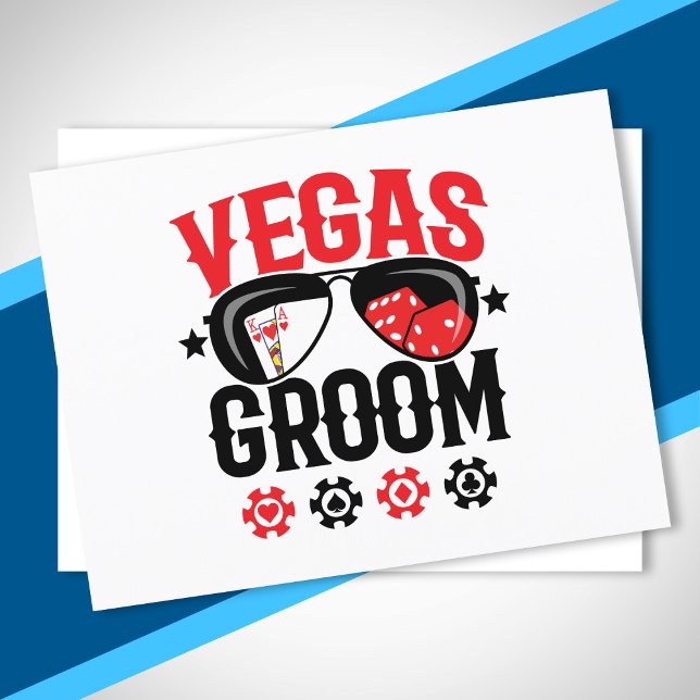 Cartão Postal Casamento de Vegas - Groom - Esquadrão de Despedid (Criador carregado)