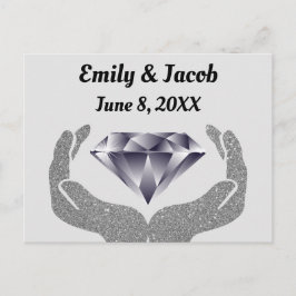 Cartão Postal Casamento Diamond Hands