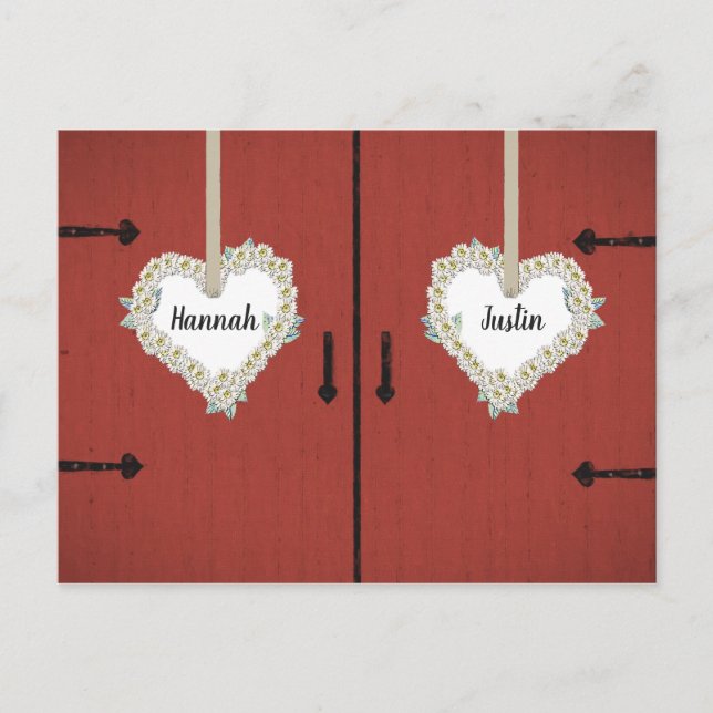 Cartão Postal Casamento do País das Trevas Vermelhas Salva a Dat (Frente)