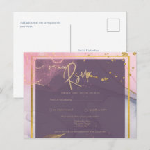 Casamento Dourado de Múrpura Roxo de Lavanda LeahG