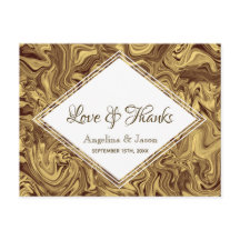 Casamento Dourado Elegante Obrigado