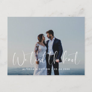 Cartão Postal Casamento elegante e moderno Nós amarramos a foto