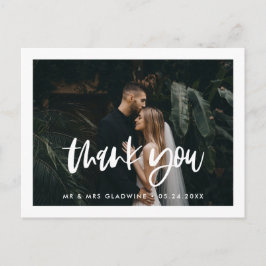 Cartão Postal Casamento elegante moderno Obrigado foto