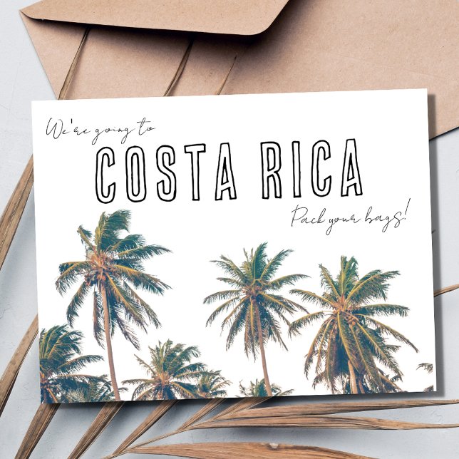 Cartão Postal Casamento em Destino Tropical de Praia - Salve a D (Tropical Beach Destination Wedding Save the Date Postcard)