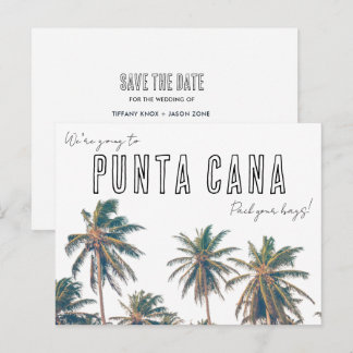 Cartão Postal Casamento em Punta Cana - Save the Date