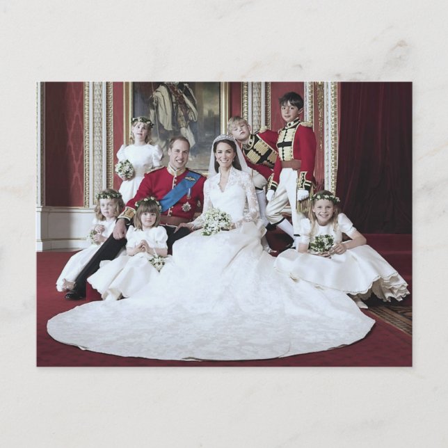 Cartão Postal Casamento entre o Príncipe William e Catherine Mid (Frente)