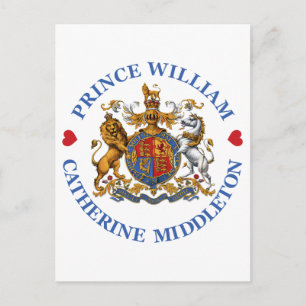 Cartão Postal Casamento entre o Príncipe William e Catherine Mid