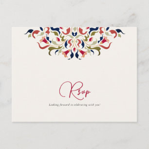 Cartão Postal Casamento Floral Botânico Artístico de Luxo Paisle