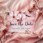 Cartão Postal Casamento Floral do Flor Rosa Salve a Data<br><div class="desc">Primavera elegante salve o cartão postal com lindas flores cor-de-rosa e um casamento salve a data modelo que é fácil de personalizar.</div>