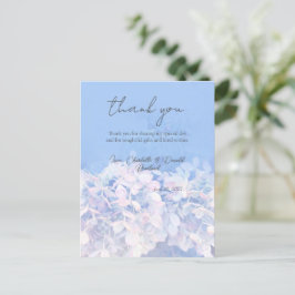 Cartão Postal Casamento Floral Romântico Hydrangea