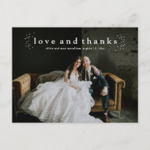 Casamento Foto Amor e Agradecimento Tipo Mínimo