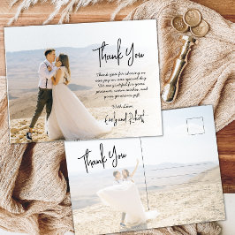Cartão Postal Casamento Fotográfico do Script de Caligrafia Orça