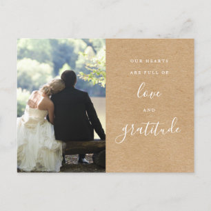 Cartão Postal Casamento Fotográfico Rustic Kraft - Roteiro Rusti