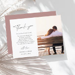 Cartão Postal Casamento Fotográfico Simples, Rosa, Muito Obrigad<br><div class="desc">Casamento Fotográfico Simples, Rosa-Rosa, Obrigado Cartões - Elegância Moderna com Tipografia Personalizada. Capture a essência da sua história de amor com o nosso elegante casamento... cartas de agradecimento com um design minimalista com um charmoso e empoeirado rosa de volta. Adicione um toque pessoal à sua celebração incorporando sua foto favorita...</div>