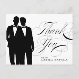 Cartão Postal Casamento gay Obrigado Postcard Dois Grupos