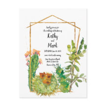 Casamento Geométrico do Deserto Blooming Cactus