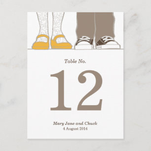 Cartão Postal Casamento ilustrado entre Calçados e tênis