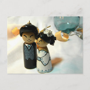 Cartão Postal Casamento Kokeshi I