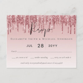 Cartão Postal Casamento Luminoso Dourado, Rosa, CHEAPEST