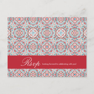 Cartão Postal Casamento Luxuoso Geométrico Brilhante Metálico