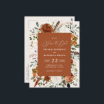 Cartão Postal casamento moderno rústico e elegante da botânica n<br><div class="desc">Casamento floral de aquarela russa salve o convite para data. Com belas ferrugem,  terracota,  cor-de-rosa pincelada,  preta e verde-sábio,  os detalhes da aquarela de eucalipto. Este convite de casamento moderno certamente define o estilo para o seu grande dia.</div>