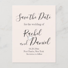 Cartão Postal Casamento Moderno Salve a Data