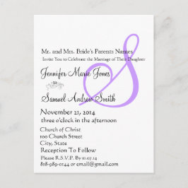 Cartão Postal Casamento Monograma