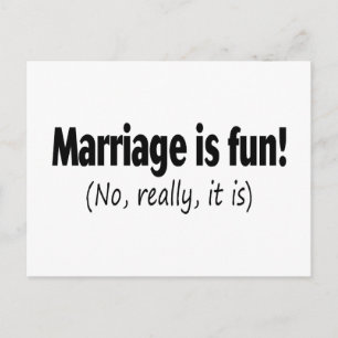 Cartão Postal Casamento Não É Muito Divertido