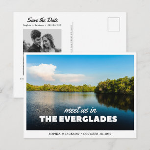 Cartão Postal Casamento no Parque Nacional Everglades Save the D