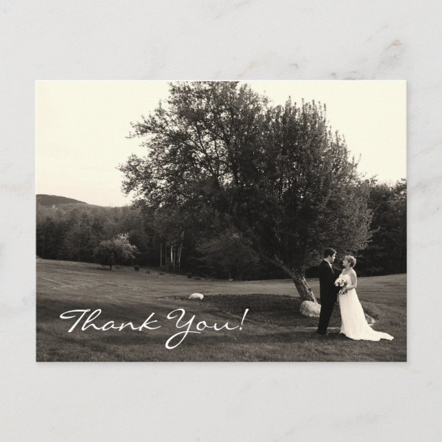 Cartão Postal Casamento Obrigado (Frente)