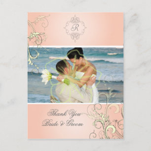 Cartão Postal Casamento Obrigado Cartazes Fotográficos,