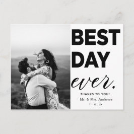 Cartão Postal Casamento Obrigado Foto Melhor Dia De Todos