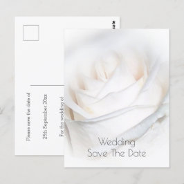 Cartão Postal Casamento Personalizado Da Rosa Branca Salvar A Da