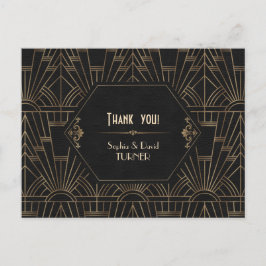 Cartão Postal Casamento Real Dourado do Excelente Negro Gatsby O