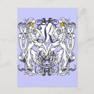 Cartão Postal Casamento Renascentista Lion Rampant