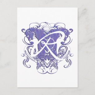 Cartão Postal Casamento Renascentista Lion Rampant