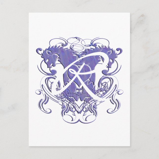 Cartão Postal Casamento Renascentista Lion Rampant (Frente)