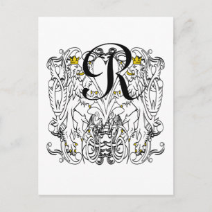 Cartão Postal Casamento Renascentista Lion Rampant