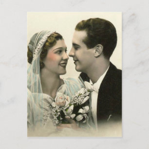 Cartão Postal Casamento romântico